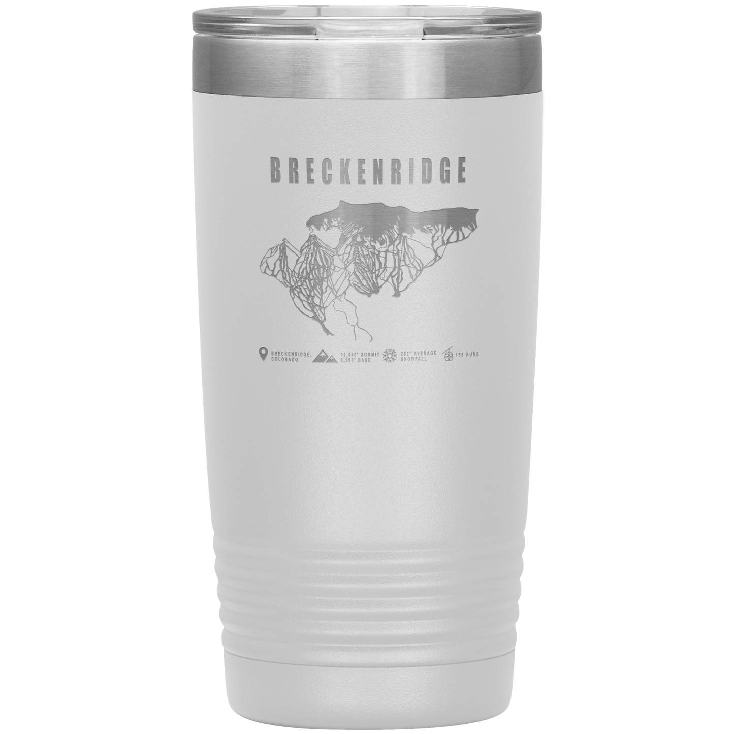 Breckenridge Colorado Ski Trail Map 20oz Tumbler - Powderaddicts