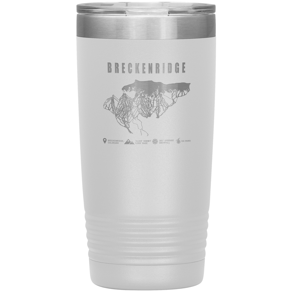 Breckenridge Colorado Ski Trail Map 20oz Tumbler - Powderaddicts