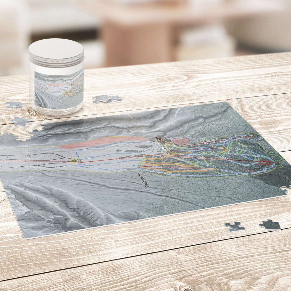 Timberline, Oregon Ski Trail Map Puzzle - Powderaddicts