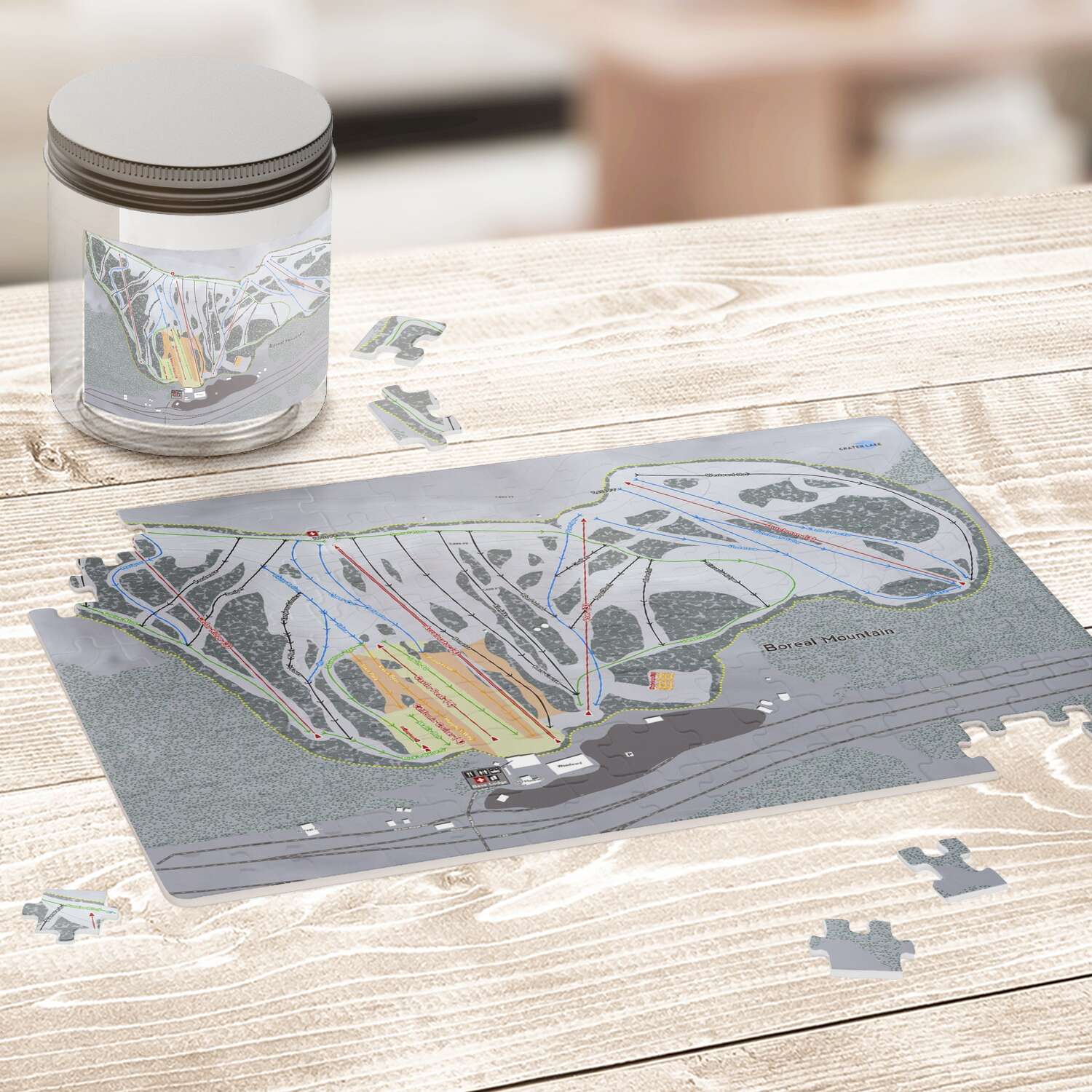 Boreal California Ski Trail Map Puzzle - Powderaddicts