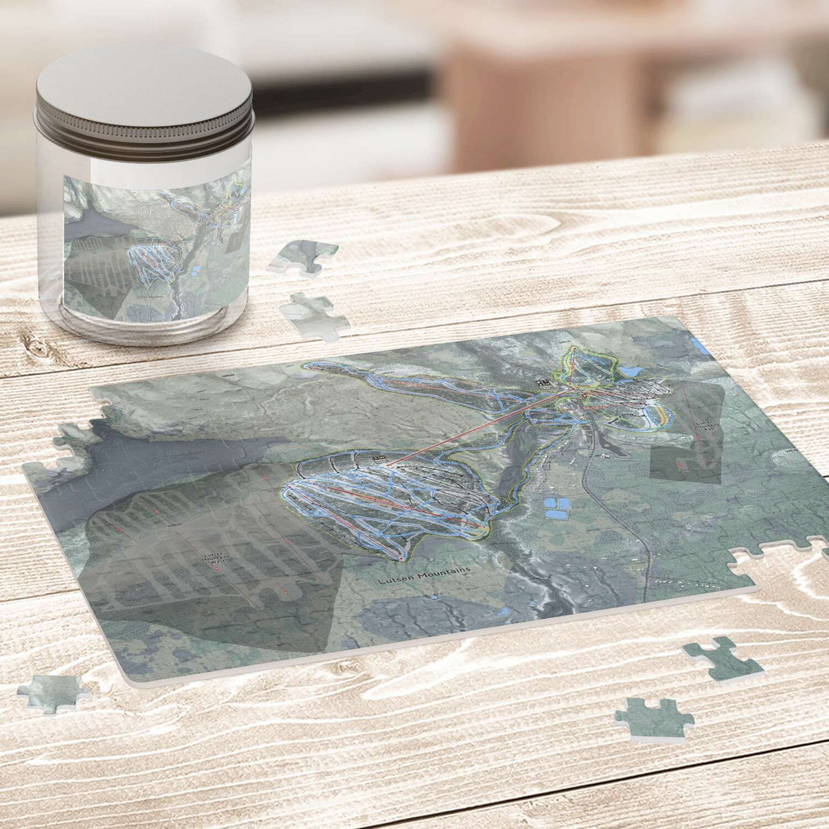 Lutsen Mountains Minnesota Ski Trail Map Puzzles - Powderaddicts