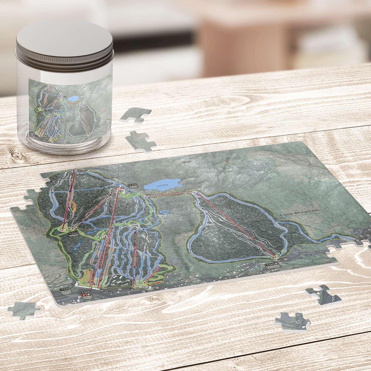 Loon Mountain New Hampshire Ski Trail Map Puzzles - Powderaddicts