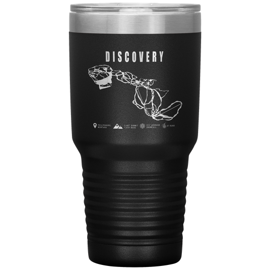 Discovery Montana Ski Trail Map 30oz Tumbler - Powderaddicts