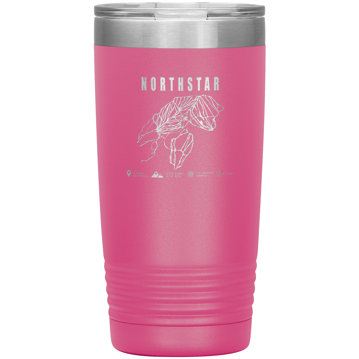 Northstar, California Ski Trail Map 20oz Tumbler - Powderaddicts