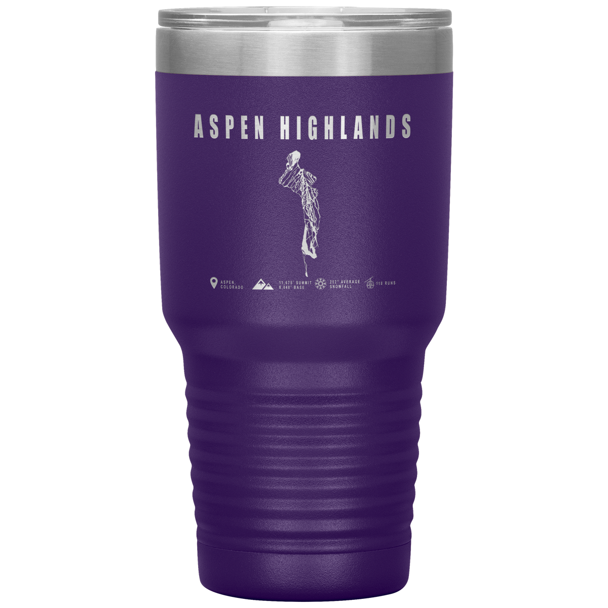 Aspen Highlands, Colorado Ski Resort 30oz Tumbler - Powderaddicts