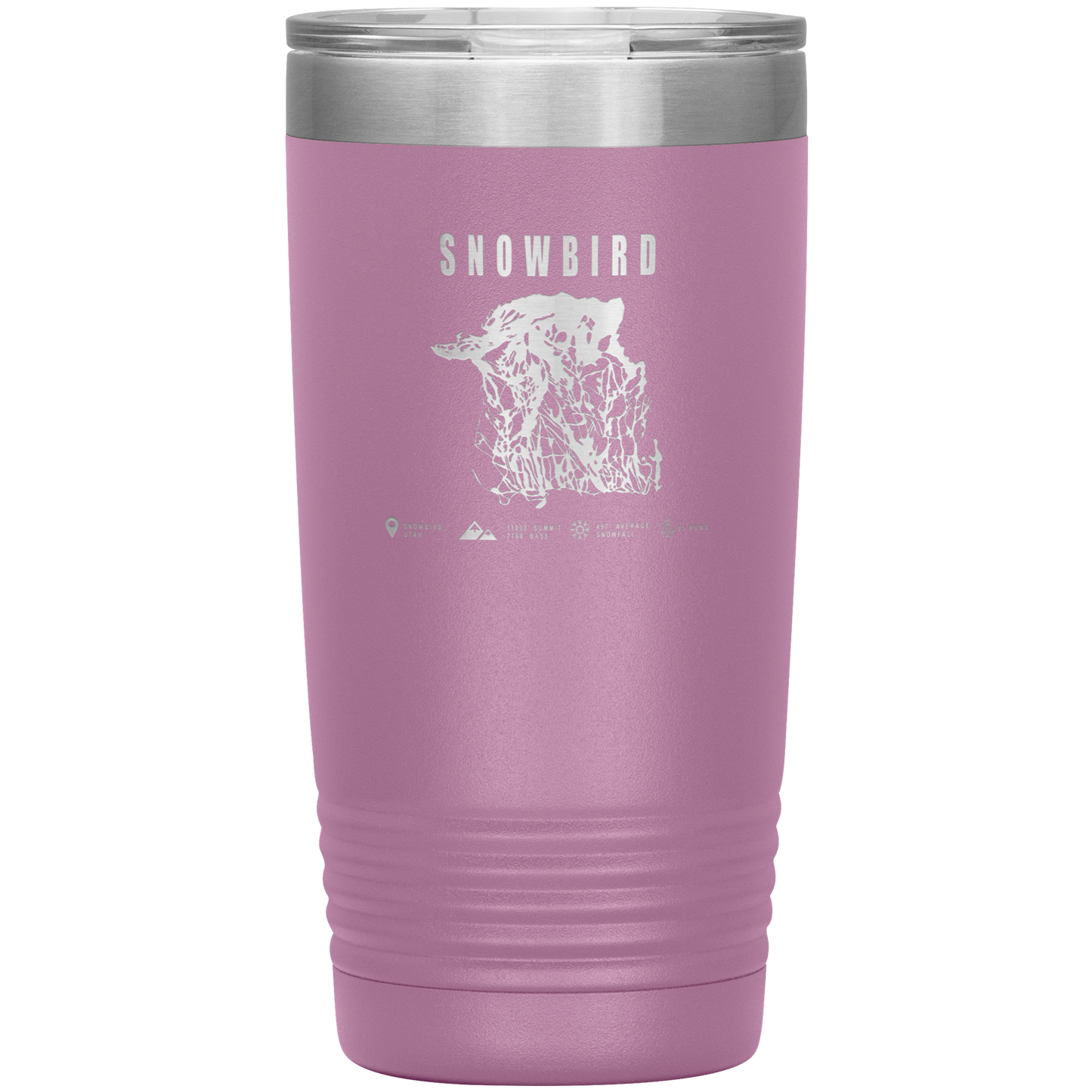 Snowbird,Utah Ski Trail Map 20oz Tumbler - Powderaddicts