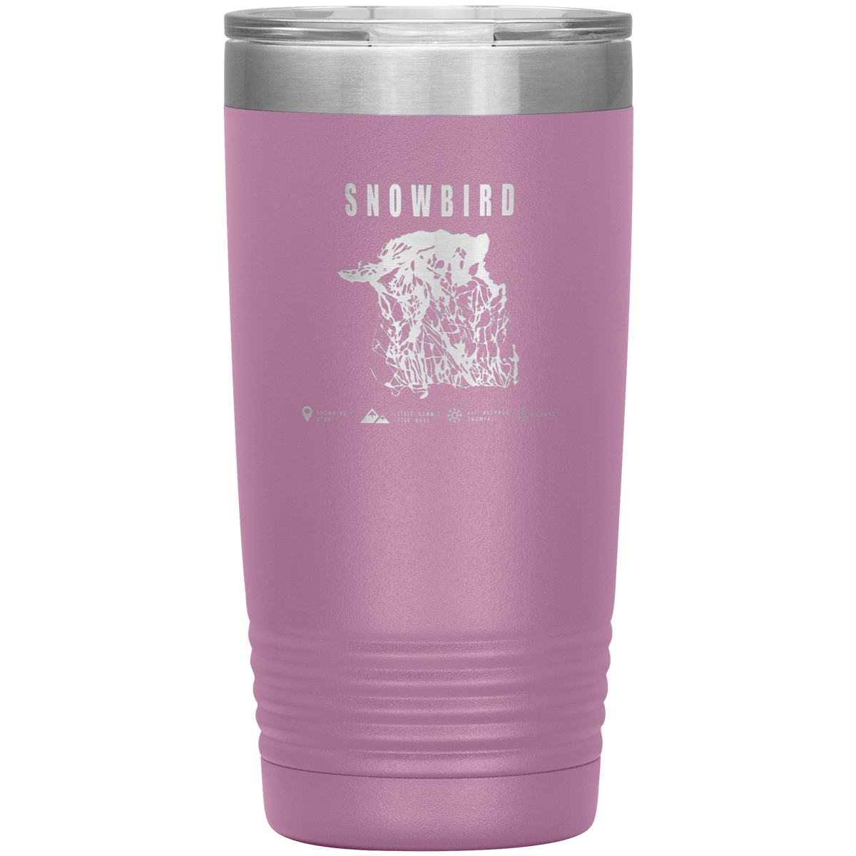 Snowbird,Utah Ski Trail Map 20oz Tumbler - Powderaddicts