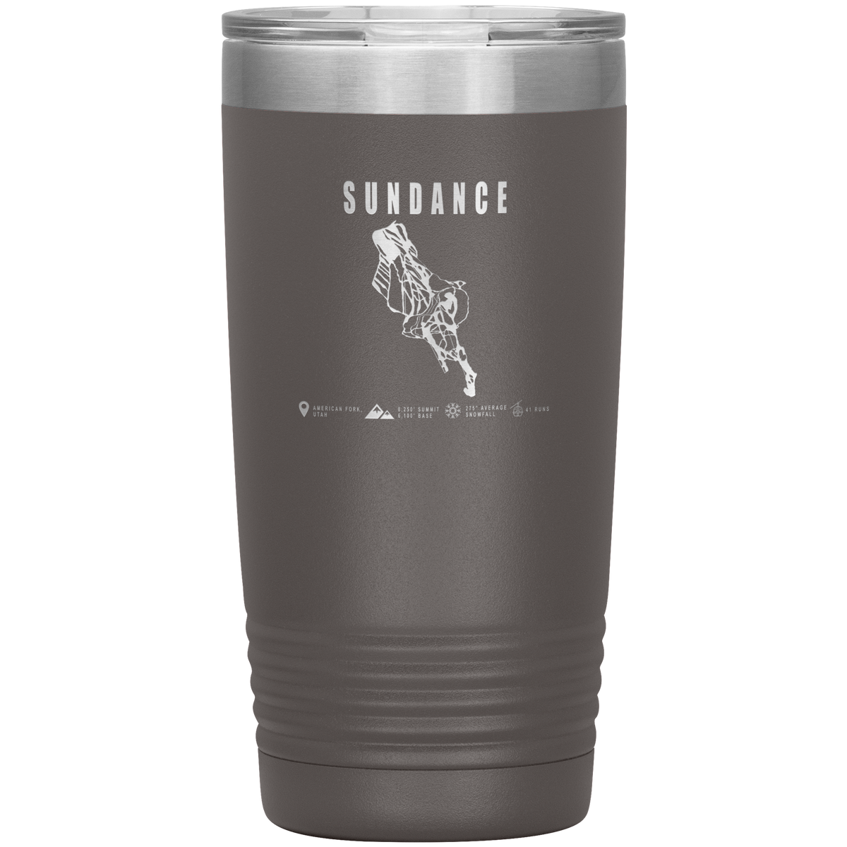 Sundance,Utah Ski Trail Map 20oz Tumbler - Powderaddicts
