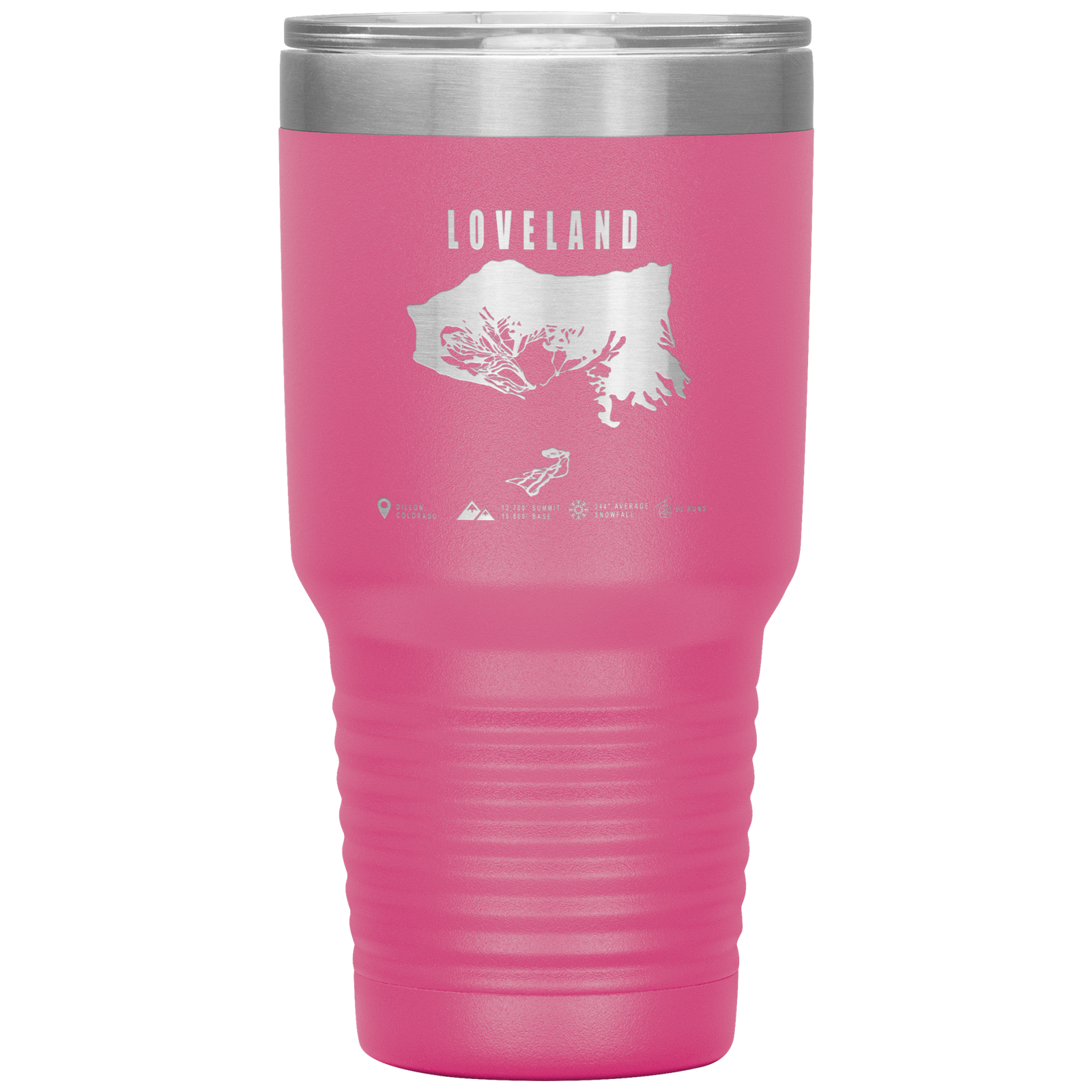 Loveland Colorado Ski Trail Map 30oz Tumbler - Powderaddicts