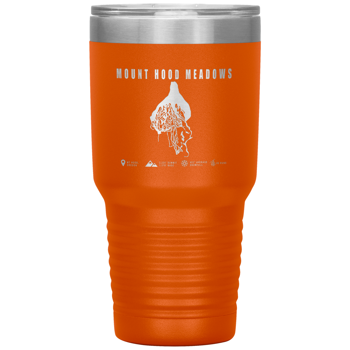Mount Hood Meadows, Oregon Ski Trail Map 30oz Tumbler - Powderaddicts