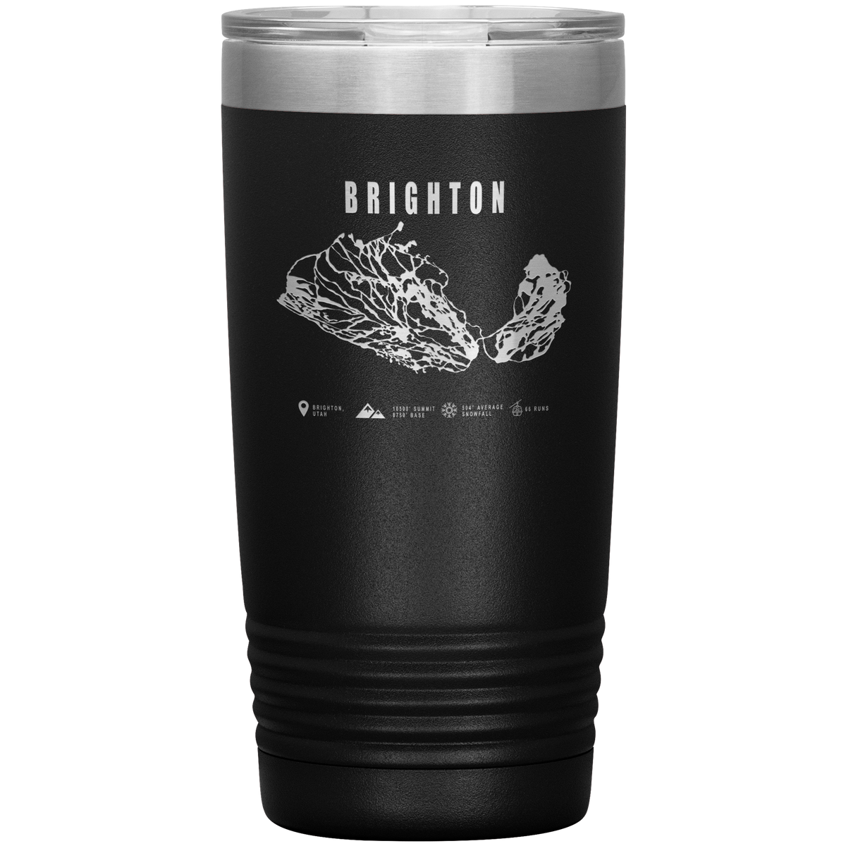Brighton,Utah Ski Trail Map 20oz Tumbler - Powderaddicts
