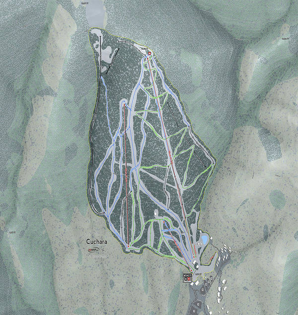 Cuchara Ski Trail Map - Art Print - Powderaddicts