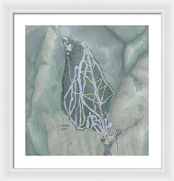 Cuchara Ski Trail Map - Framed Print - Powderaddicts