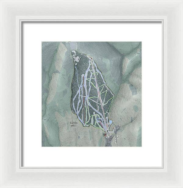 Cuchara Ski Trail Map - Framed Print - Powderaddicts