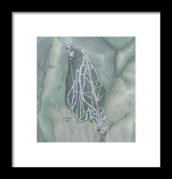 Cuchara Ski Trail Map - Framed Print - Powderaddicts