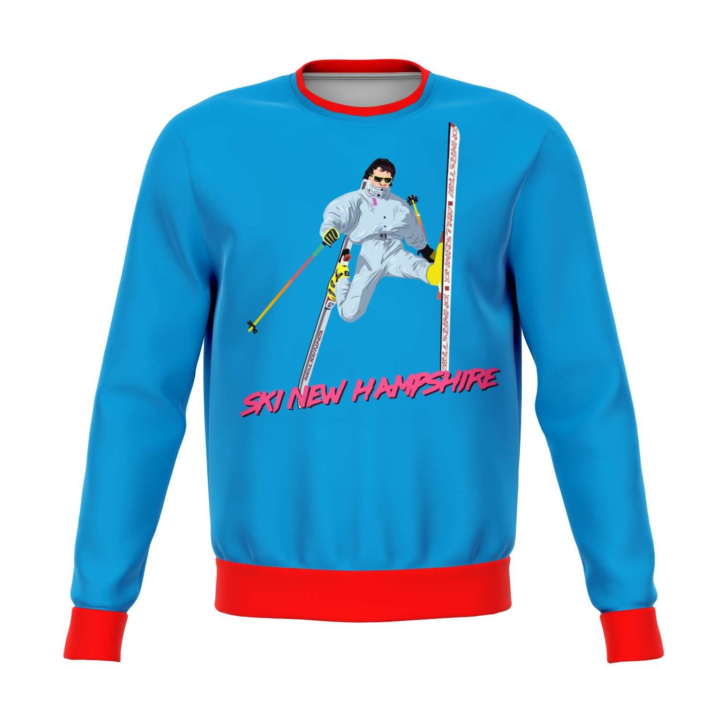 Ski New Hampshire Ugly Christmas Sweater - Powderaddicts