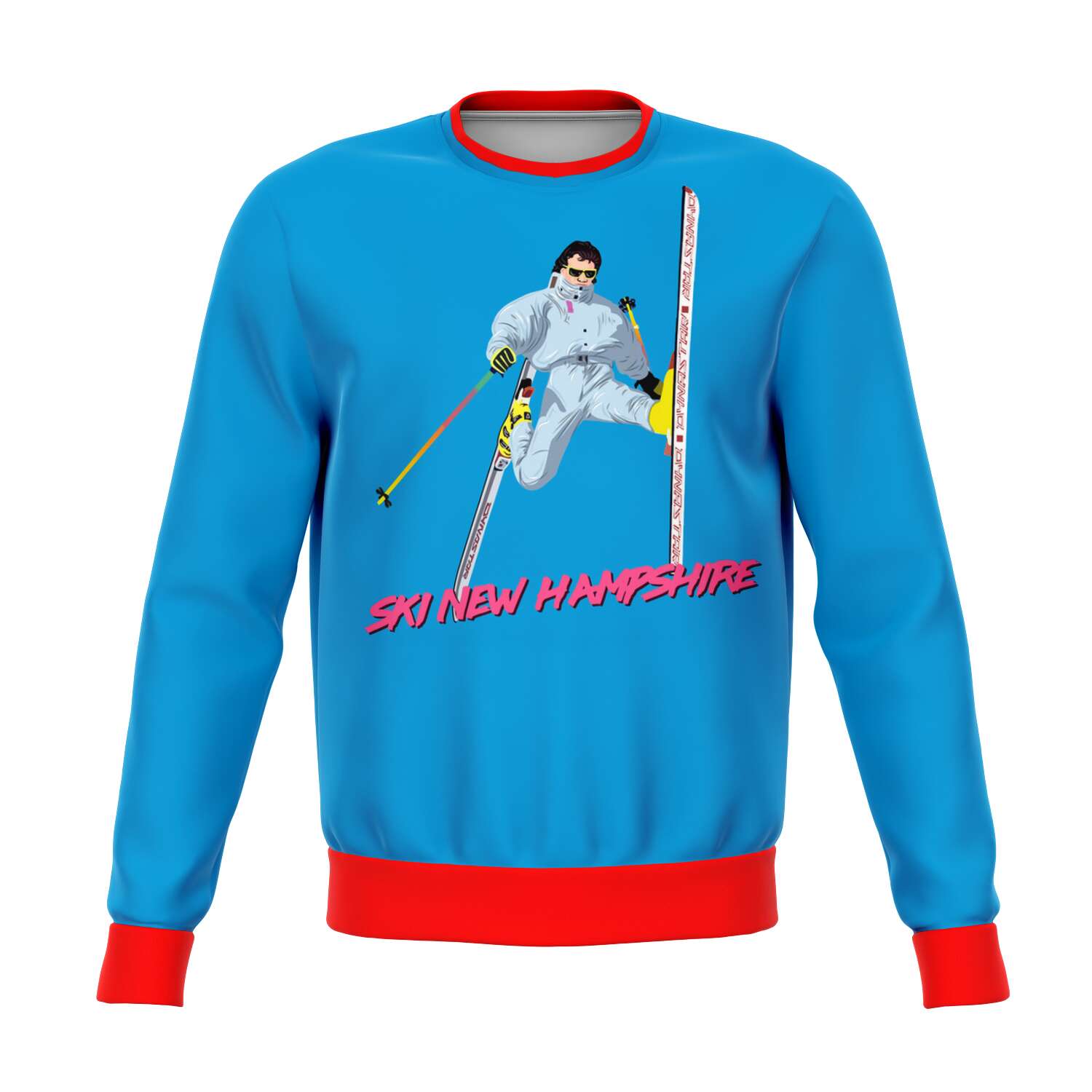 Ski New Hampshire Ugly Christmas Sweater - Powderaddicts