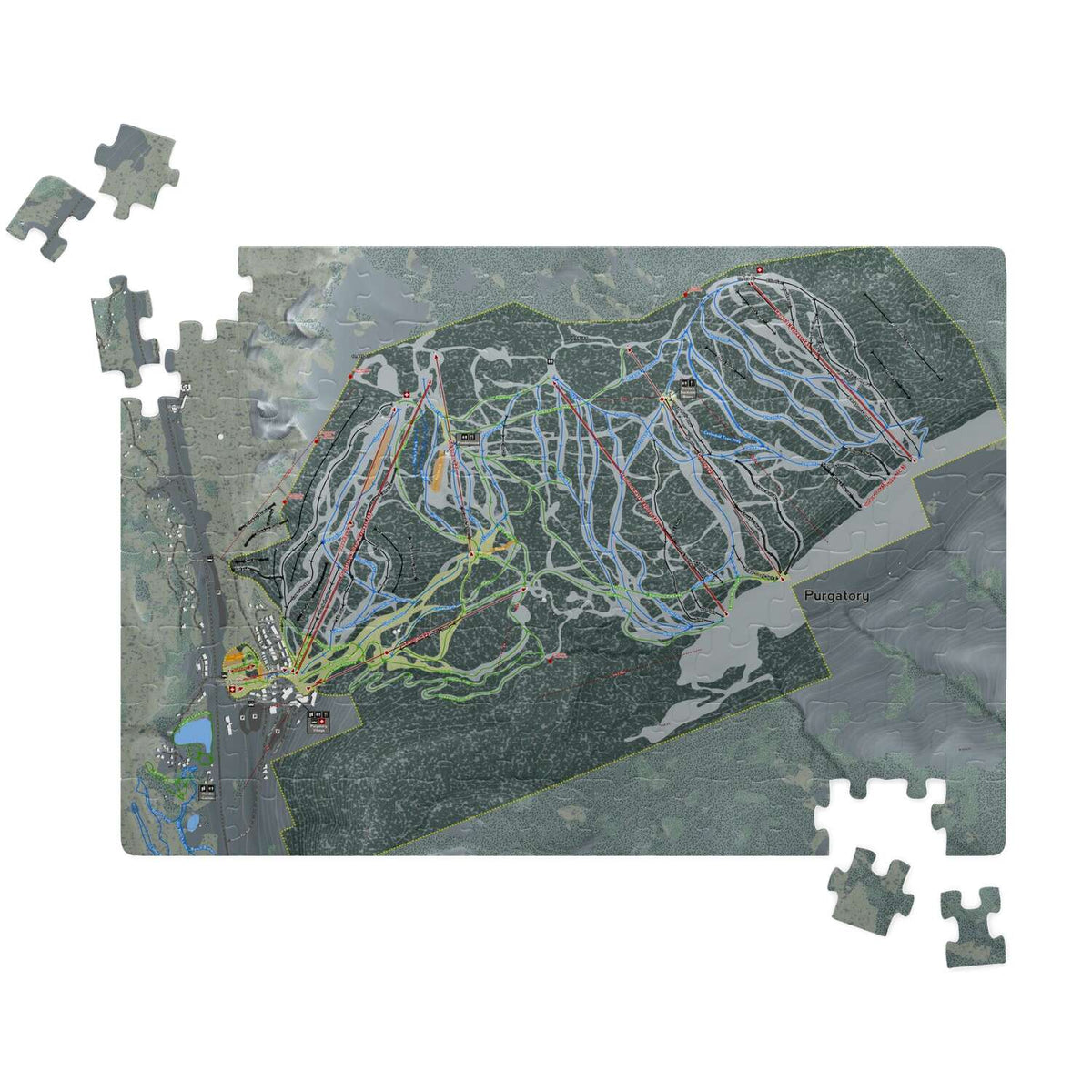 Purgatory, Colorado Ski Trail Map Puzzles - Powderaddicts