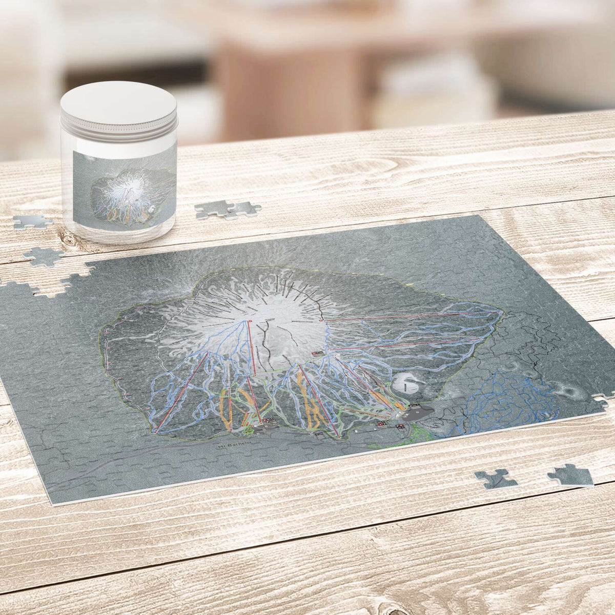 Mt Bachelor Oregon Ski Trail Map Puzzle - Powderaddicts