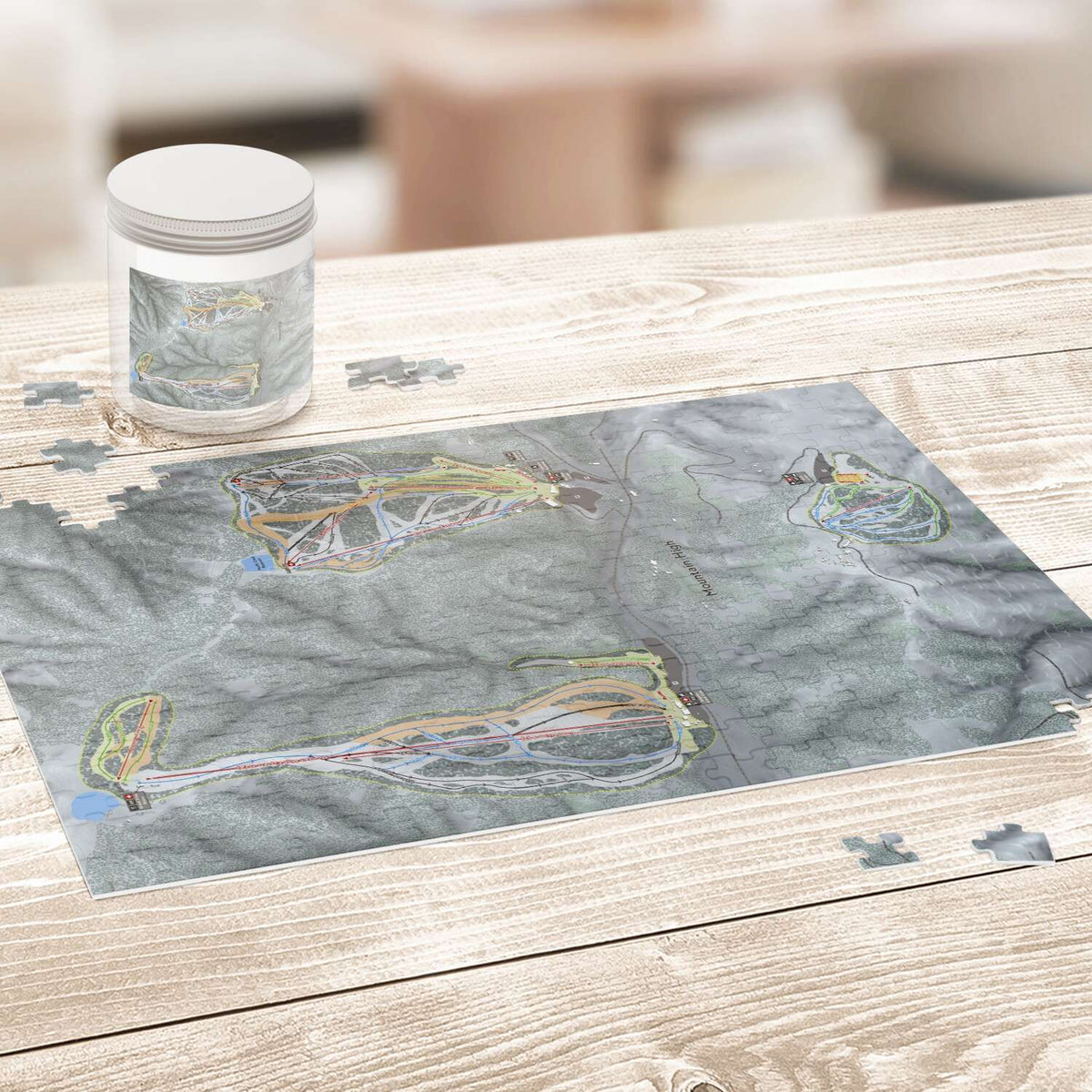 Mountain High, California Ski Trail Map Puzzle - Powderaddicts