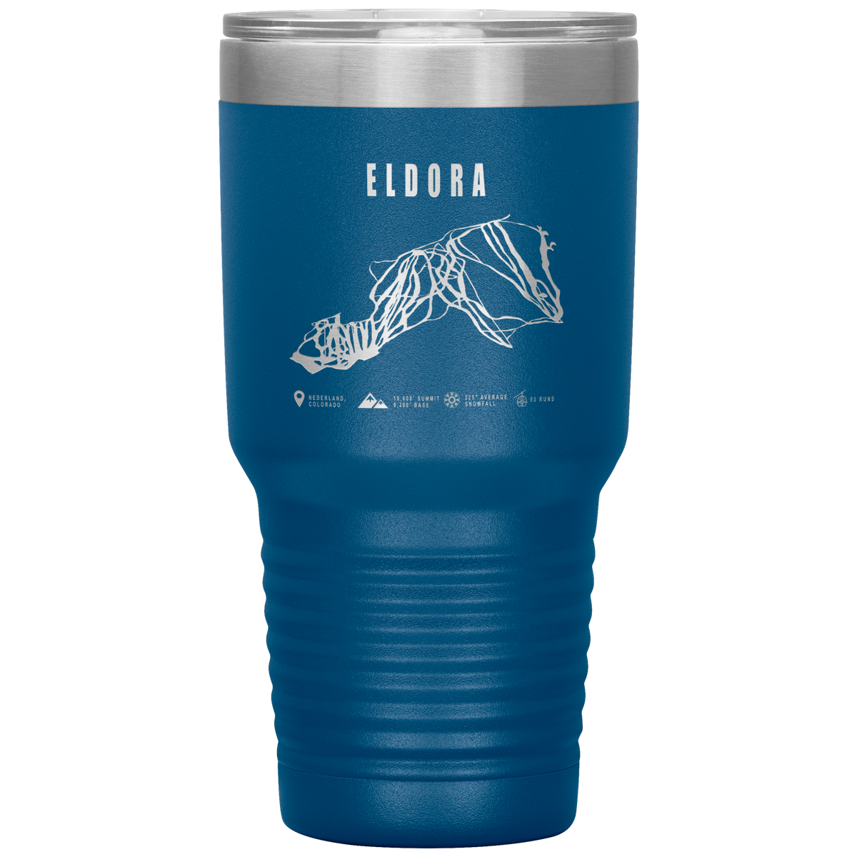 Eldora Colorado Ski Trail Map 30oz Tumbler - Powderaddicts
