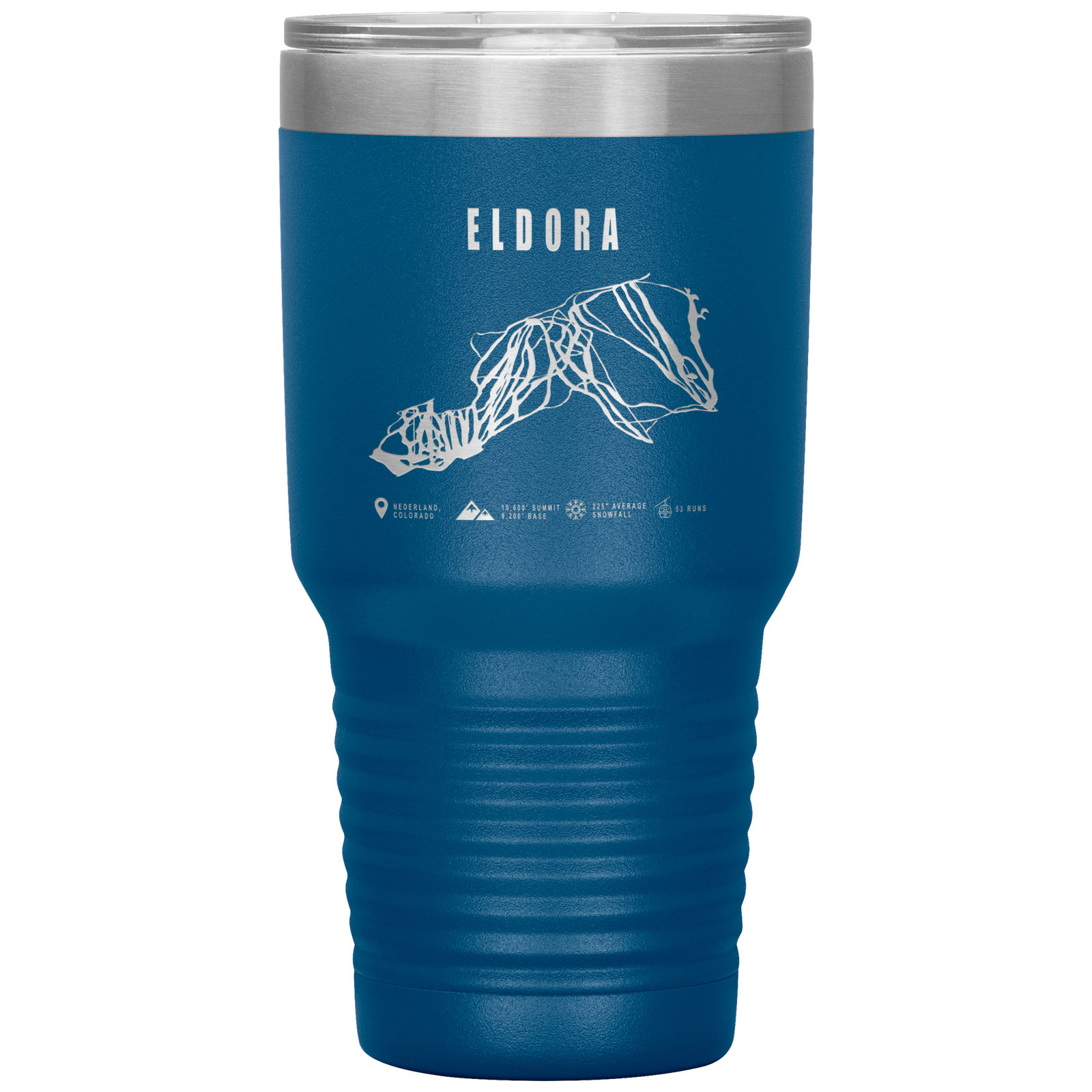 Eldora Colorado Ski Trail Map 30oz Tumbler - Powderaddicts