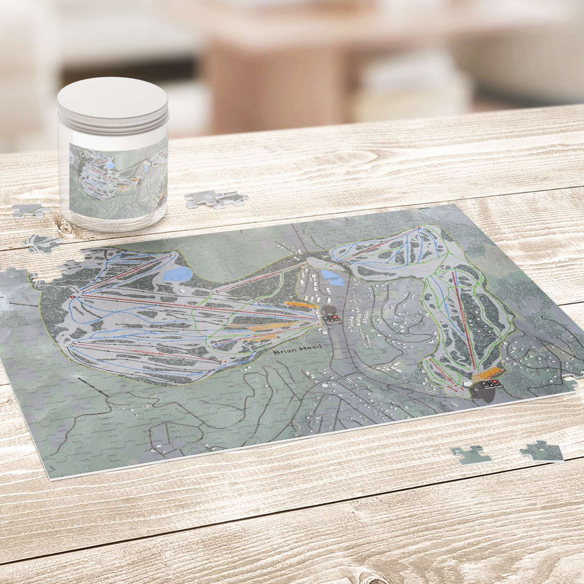 Brian Head, Utah Ski Trail Map puzzle - Powderaddicts