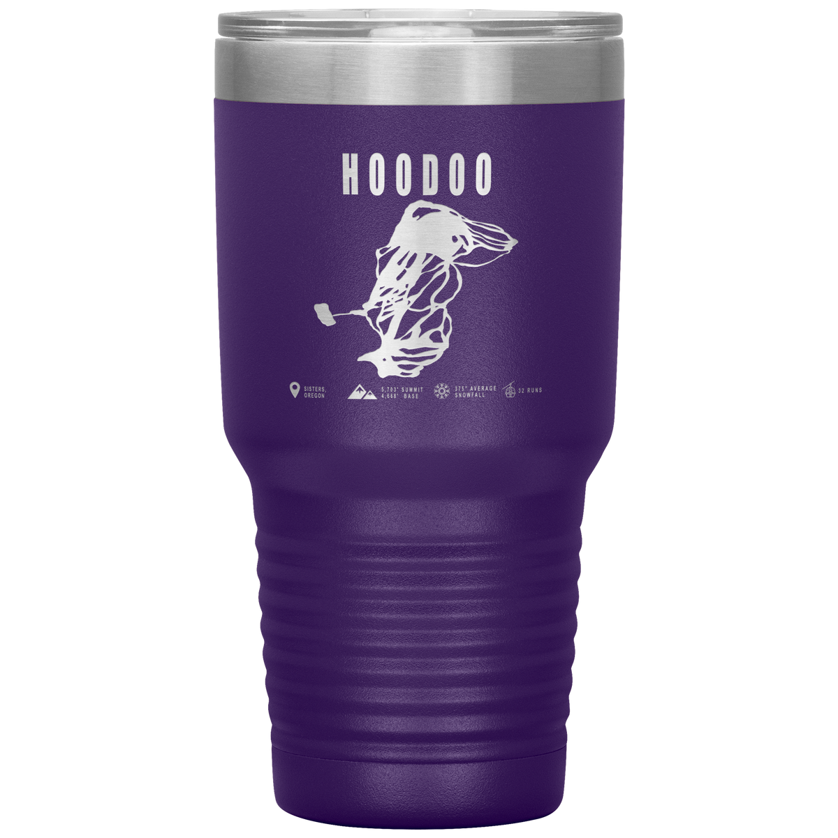 Hoodoo, Oregon Ski Trail Map 30oz Tumbler - Powderaddicts