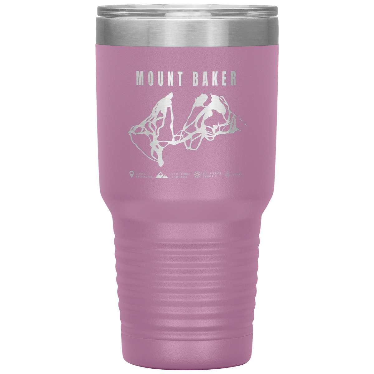Mount Baker, Washington Ski Trail Map 30oz Tumbler - Powderaddicts