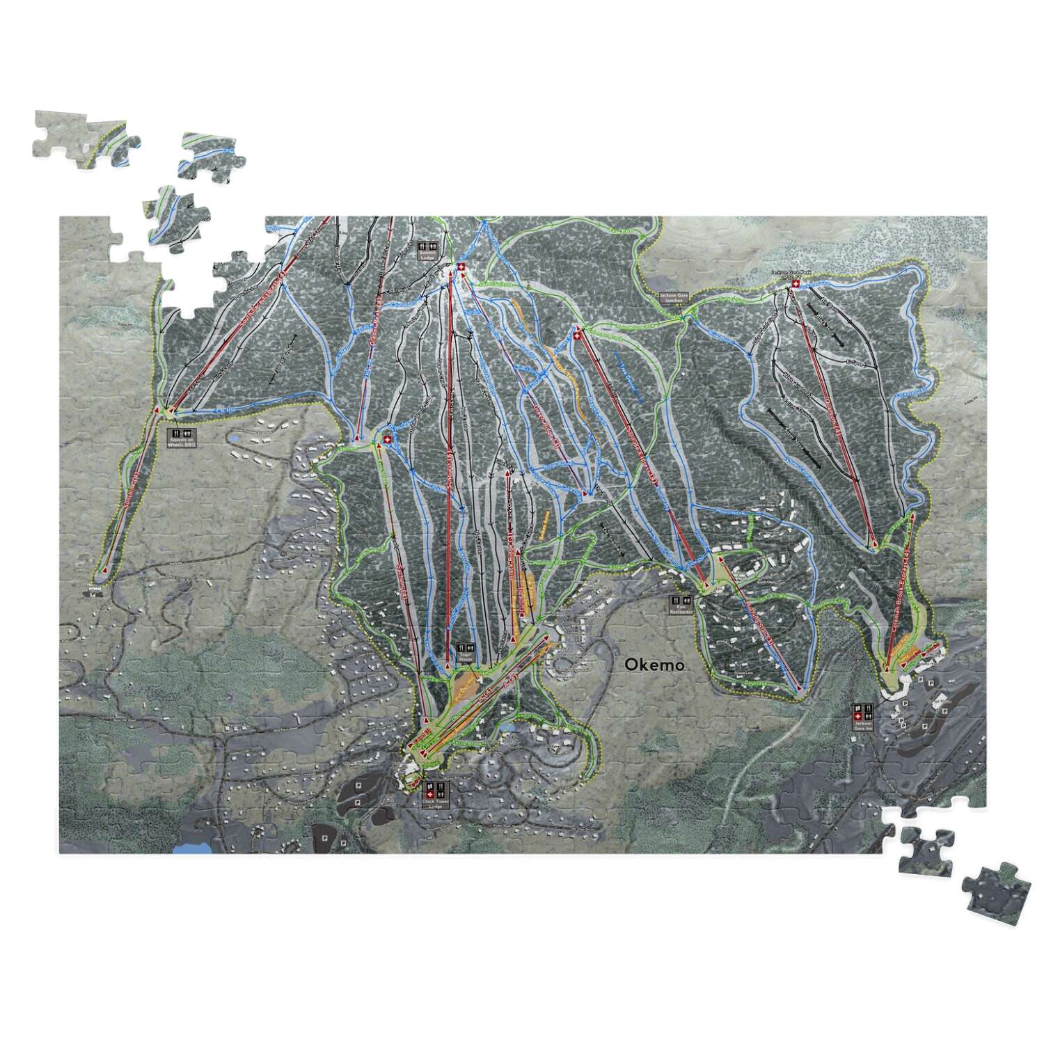 Okemo Vermont Ski Trail Map Puzzle - Powderaddicts