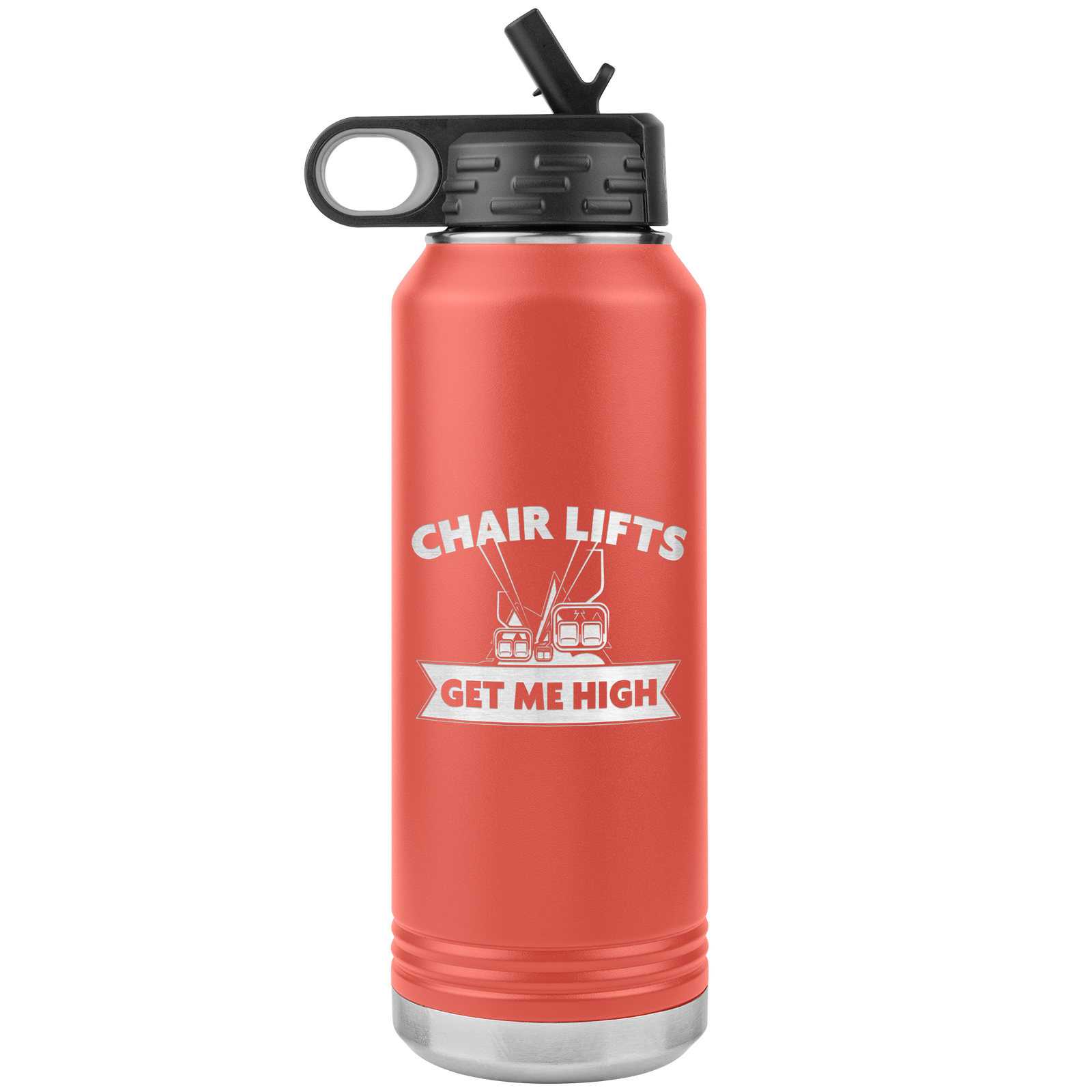 Chairlifts Get Me High 32oz Water Bottle Tumbler - Powderaddicts