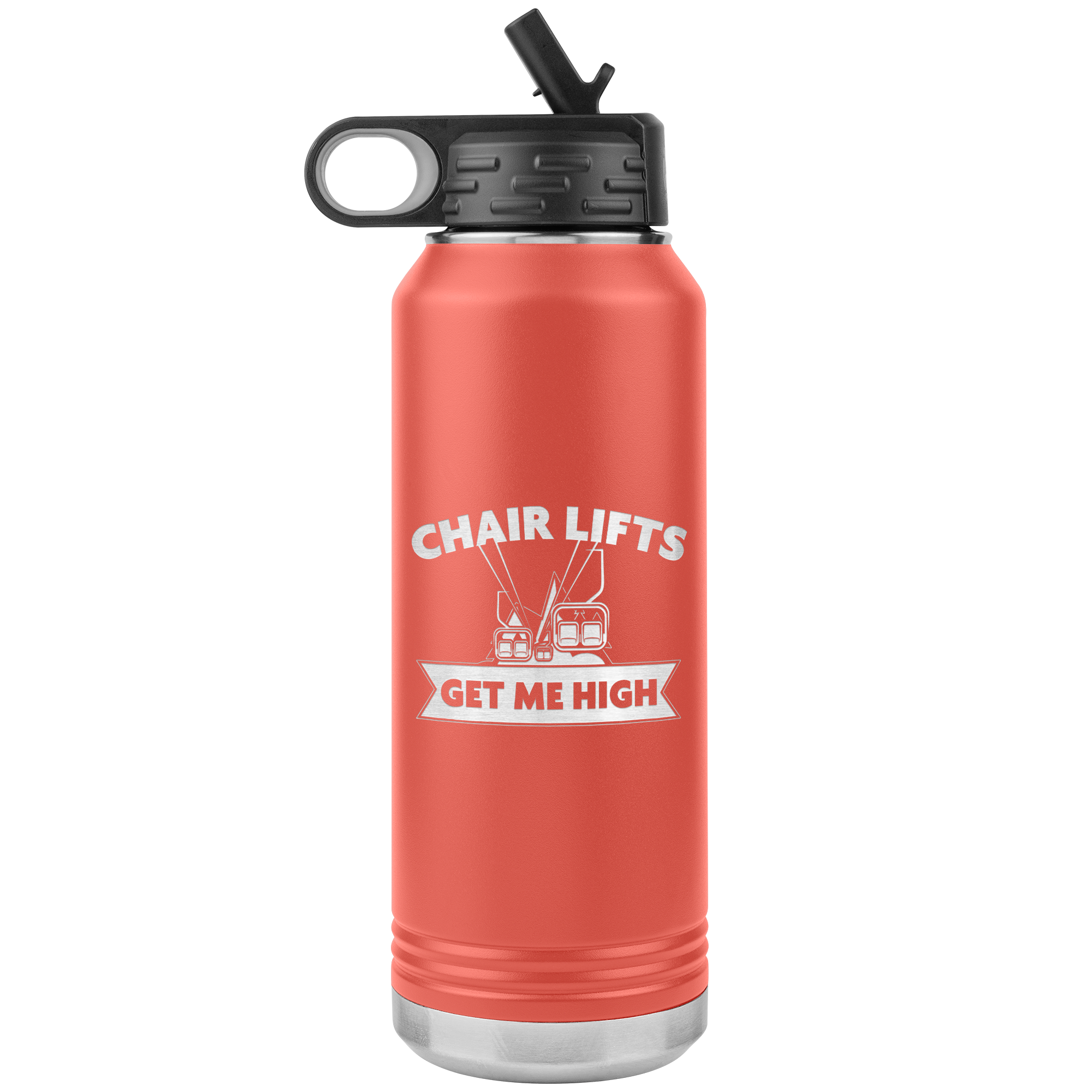 Chairlifts Get Me High 32oz Water Bottle Tumbler - Powderaddicts