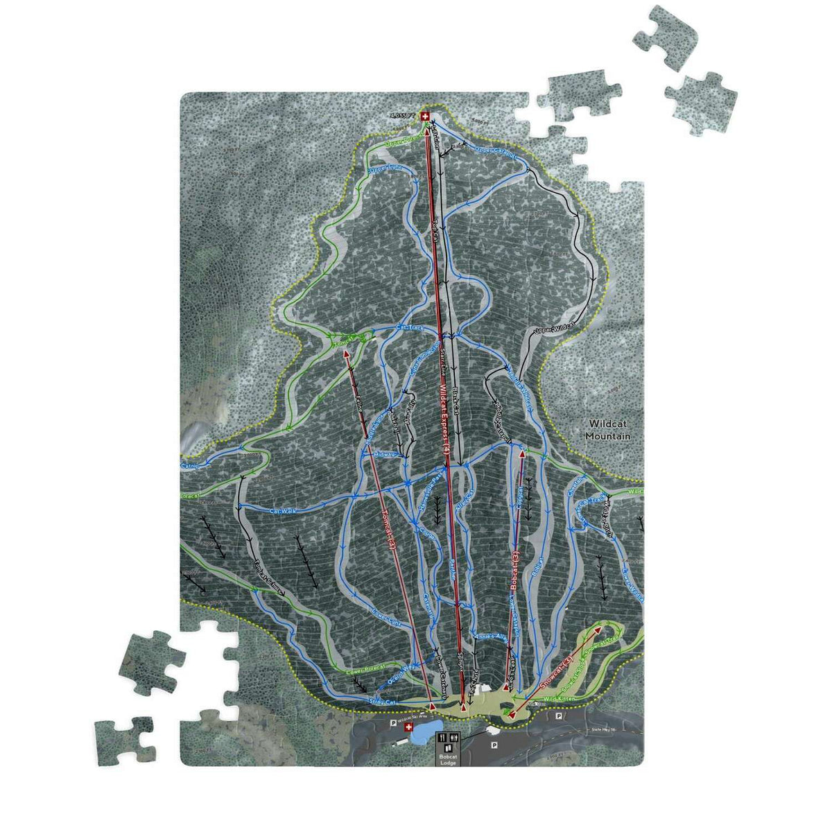Wildcat Mountain, New Hampshire Ski Trail Map Puzzles - Powderaddicts