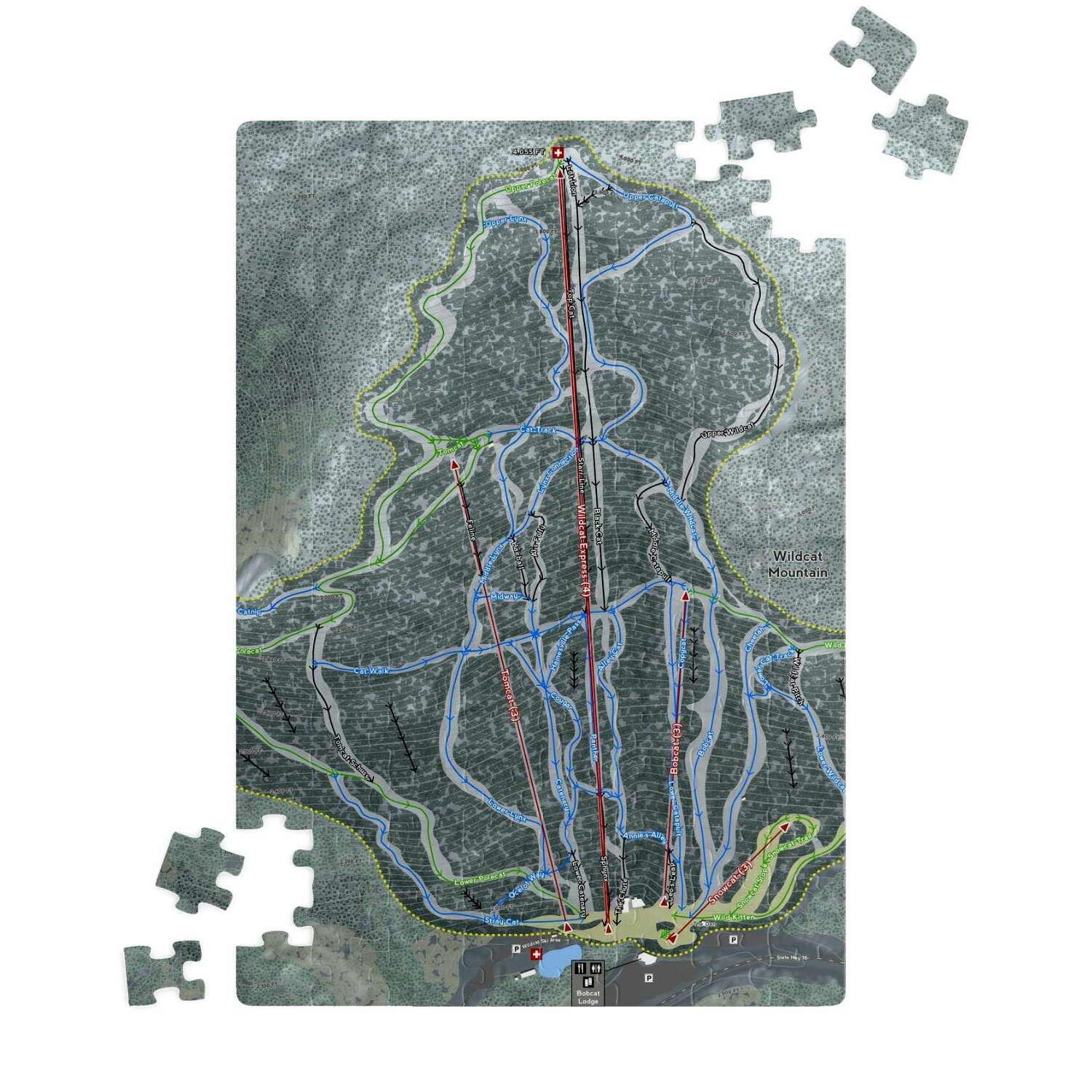 Wildcat Mountain, New Hampshire Ski Trail Map Puzzles - Powderaddicts