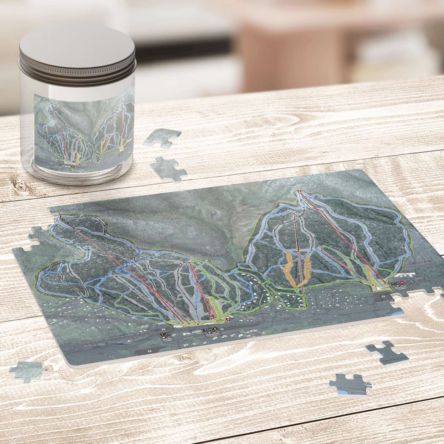 Attitash Mountain New Hampshire Ski Trail Map Puzzles - Powderaddicts