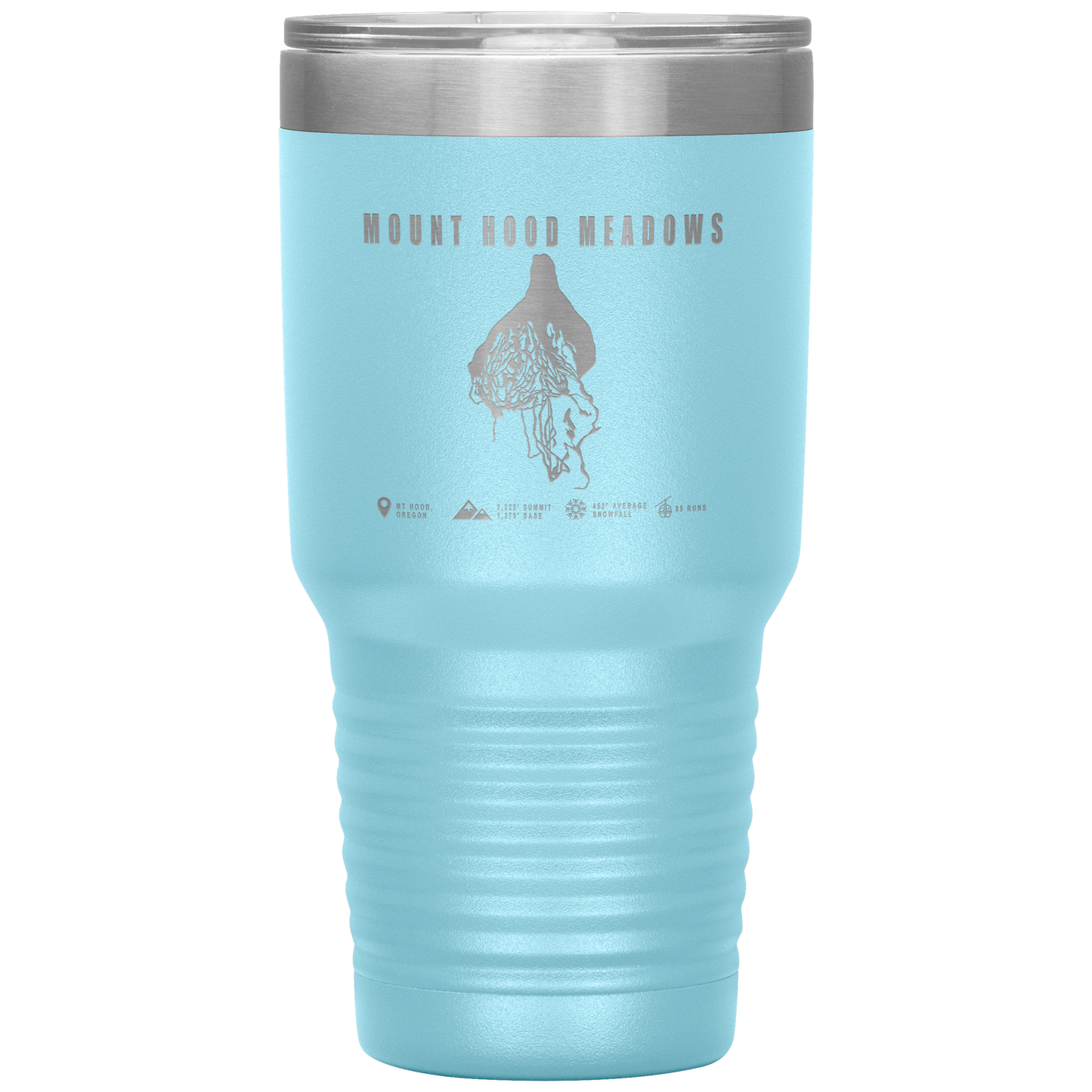 Mount Hood Meadows, Oregon Ski Trail Map 30oz Tumbler - Powderaddicts