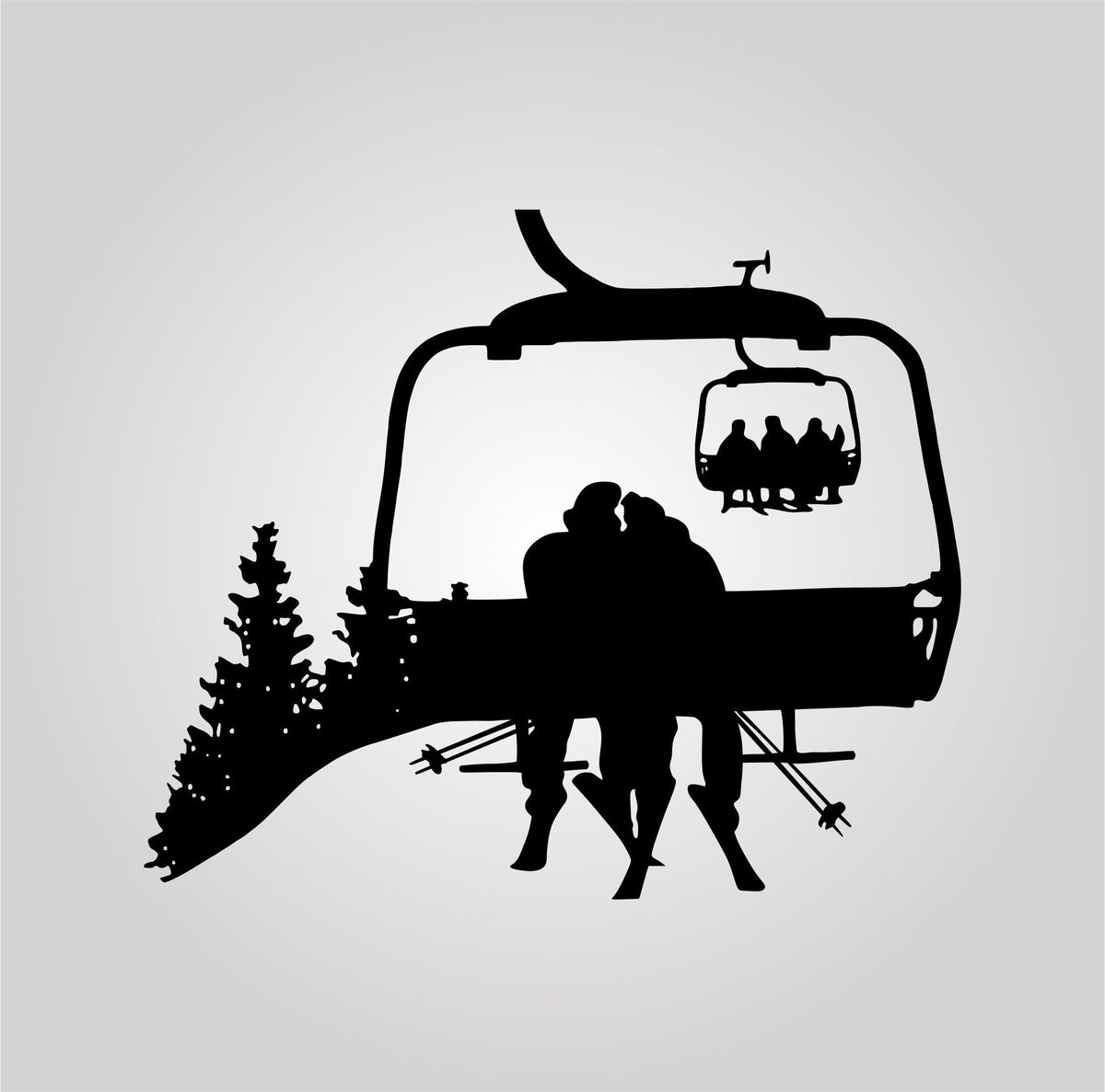 Chairlift Life Wall Decal - Powderaddicts