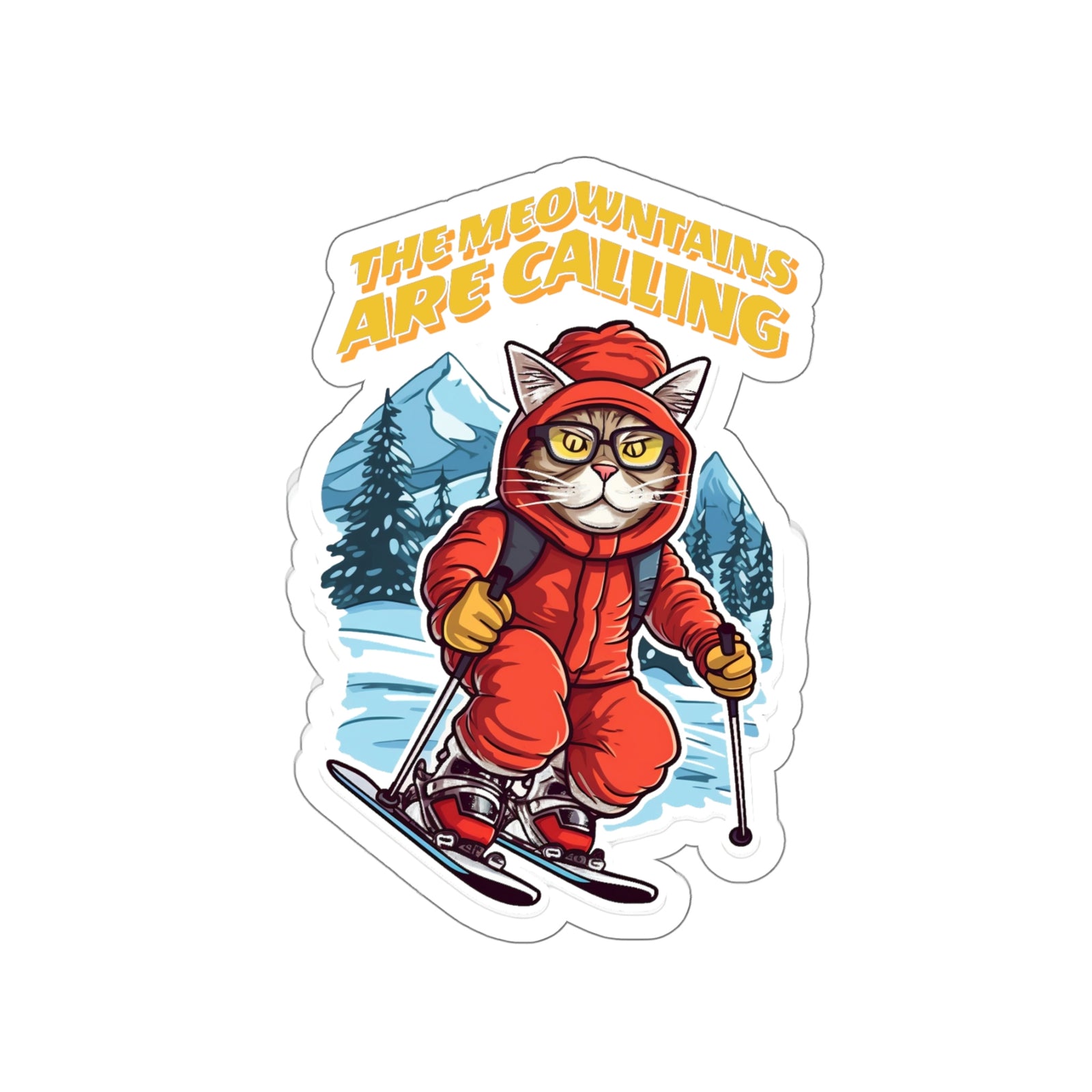 The Meownatins Are Calling Kiss-Cut Stickers