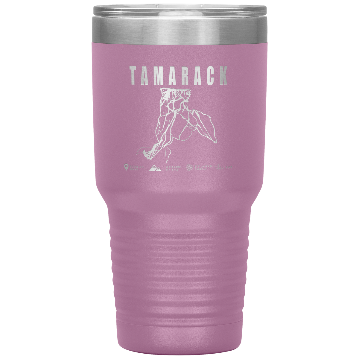 Tamarack Idaho Ski Trail Map 30oz Tumbler - Powderaddicts