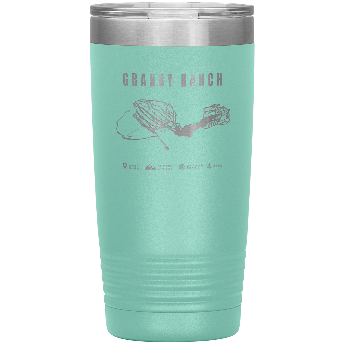 Granby Ranch Colorado Ski Trail Map 20oz Tumbler - Powderaddicts