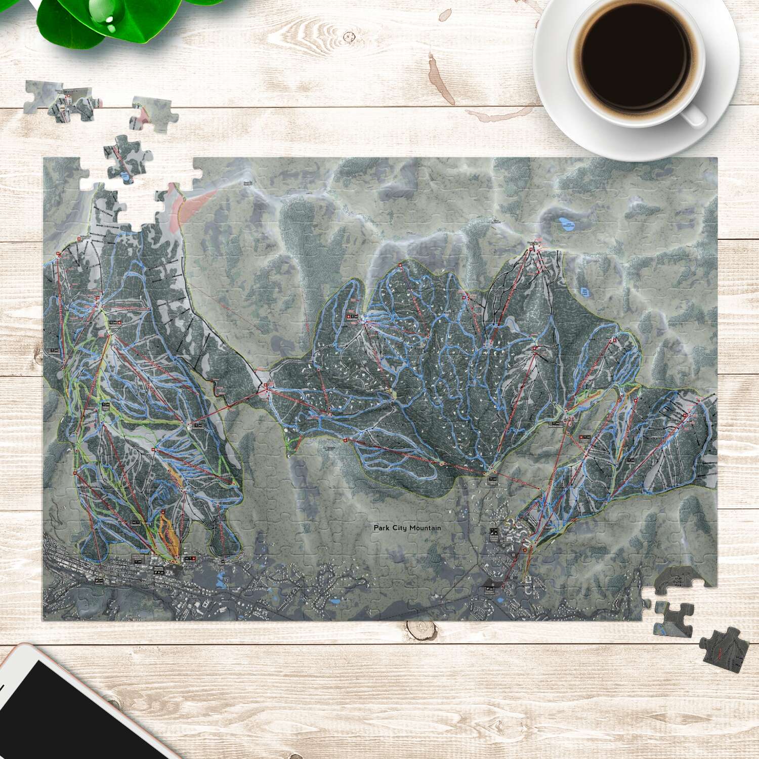 Park City, Utah Ski Trail Map puzzle - Powderaddicts