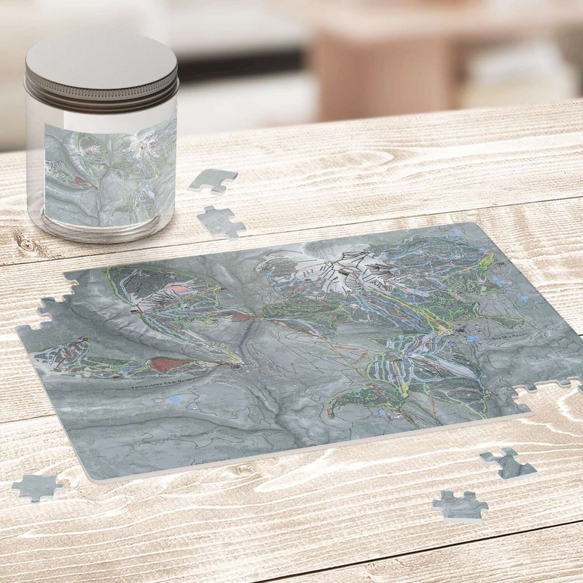 Big Sky Combo Montana Ski Trail Map Puzzle - Powderaddicts