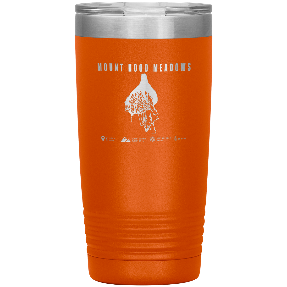 Mount Hood Meadows, Oregon Ski Trail Map 20oz Tumbler - Powderaddicts