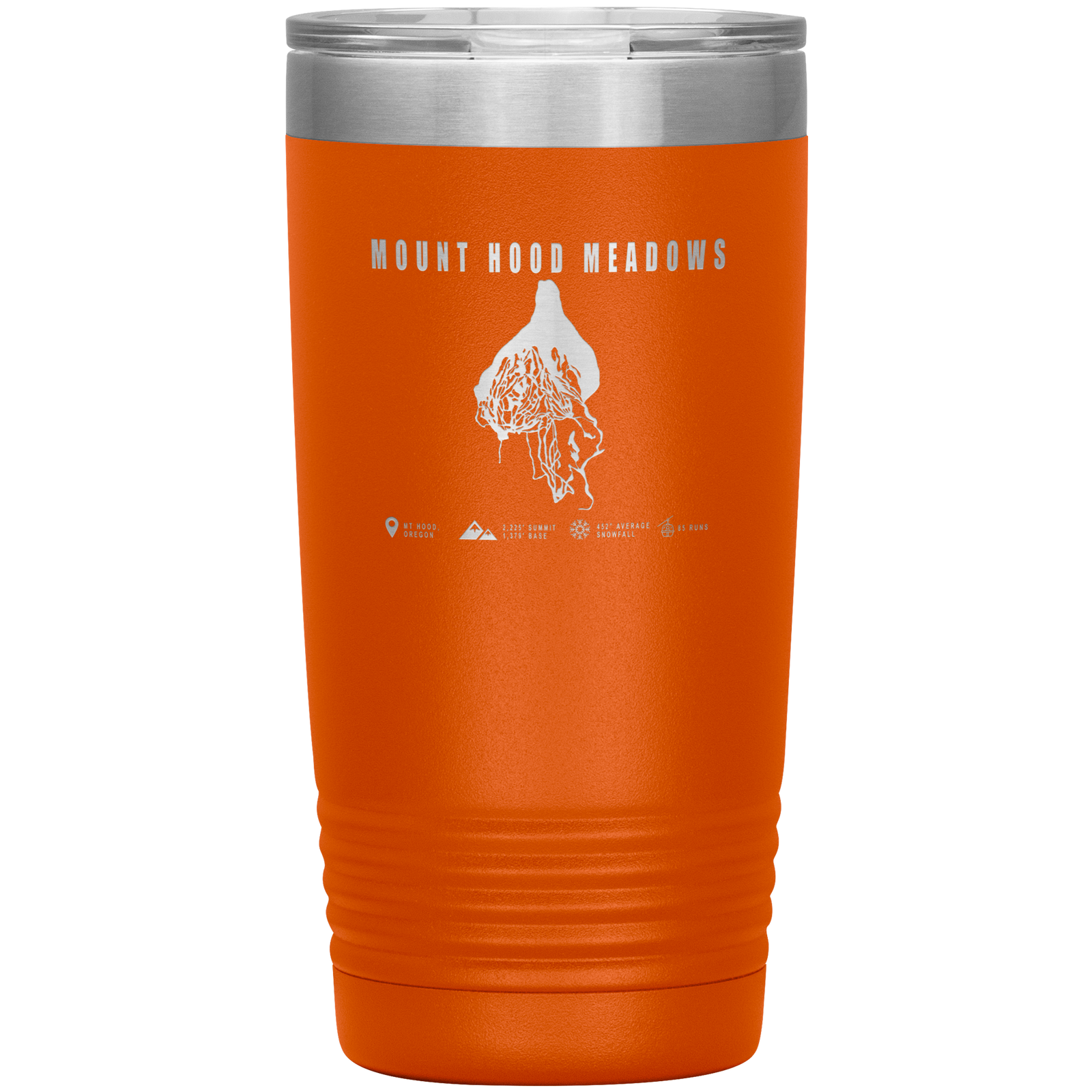 Mount Hood Meadows, Oregon Ski Trail Map 20oz Tumbler - Powderaddicts