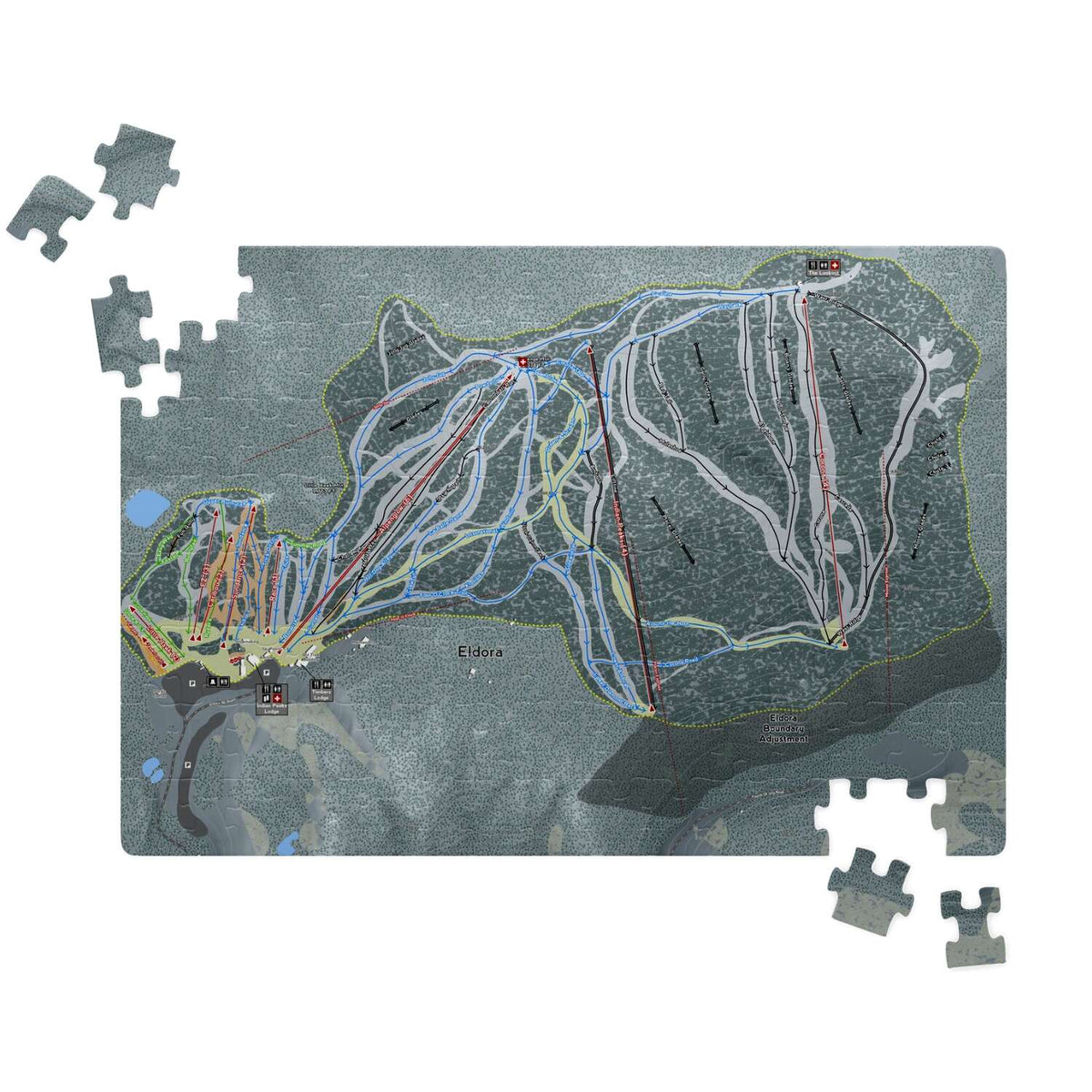 Eldora, Colorado Ski Trail Map Puzzles - Powderaddicts