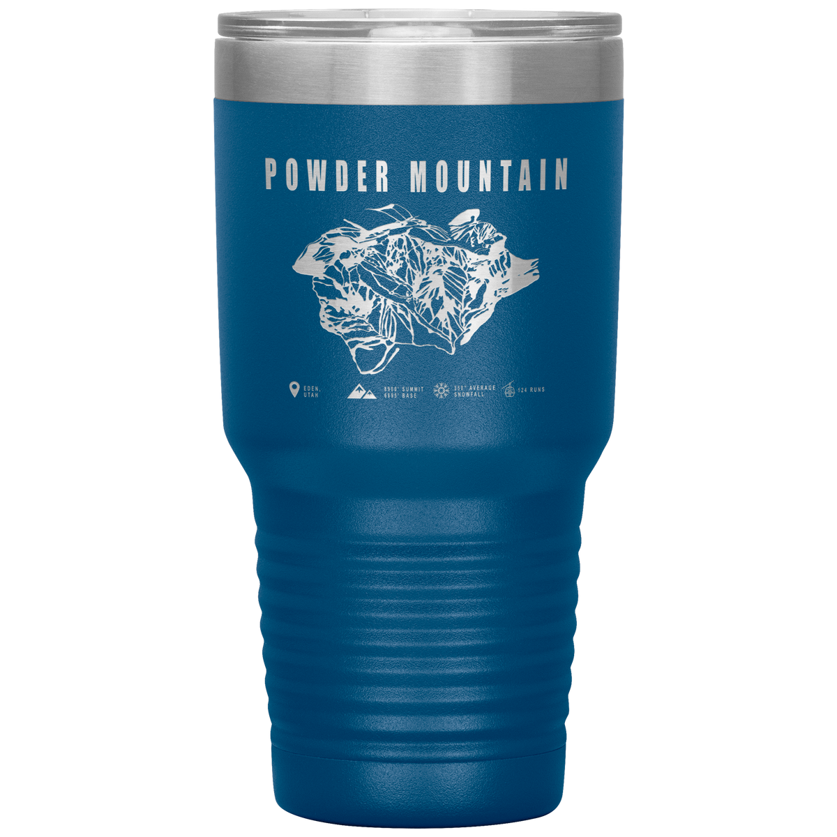Powder Mountain,Utah Ski Trail Map 30oz Tumbler - Powderaddicts