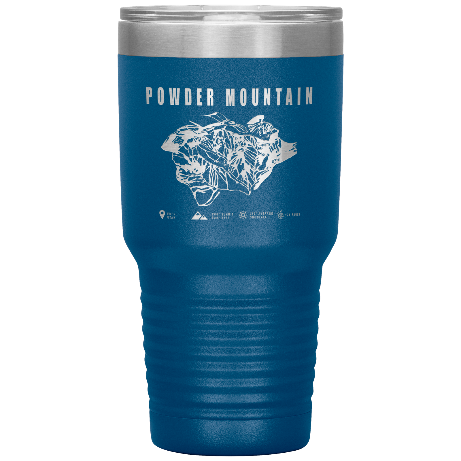 Powder Mountain,Utah Ski Trail Map 30oz Tumbler - Powderaddicts