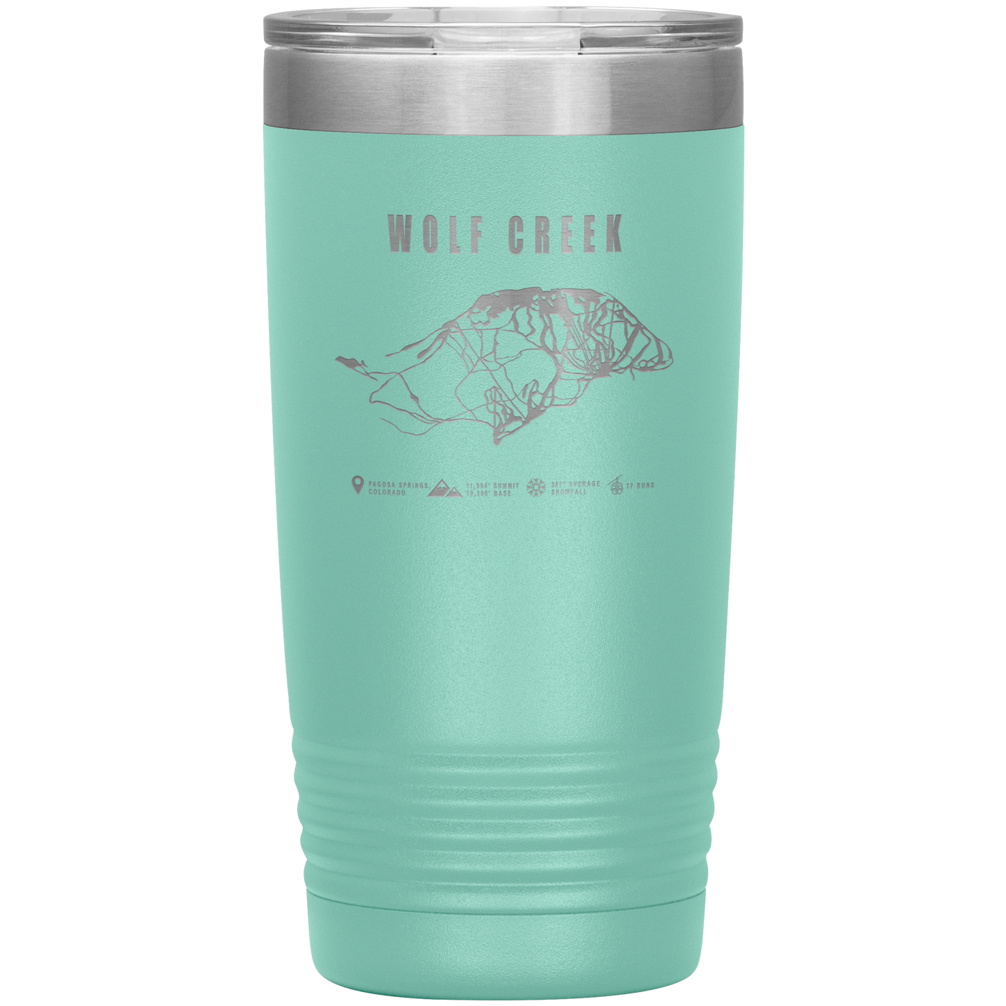 Wolf Creek Colorado Ski Trail Map 20oz Tumbler - Powderaddicts