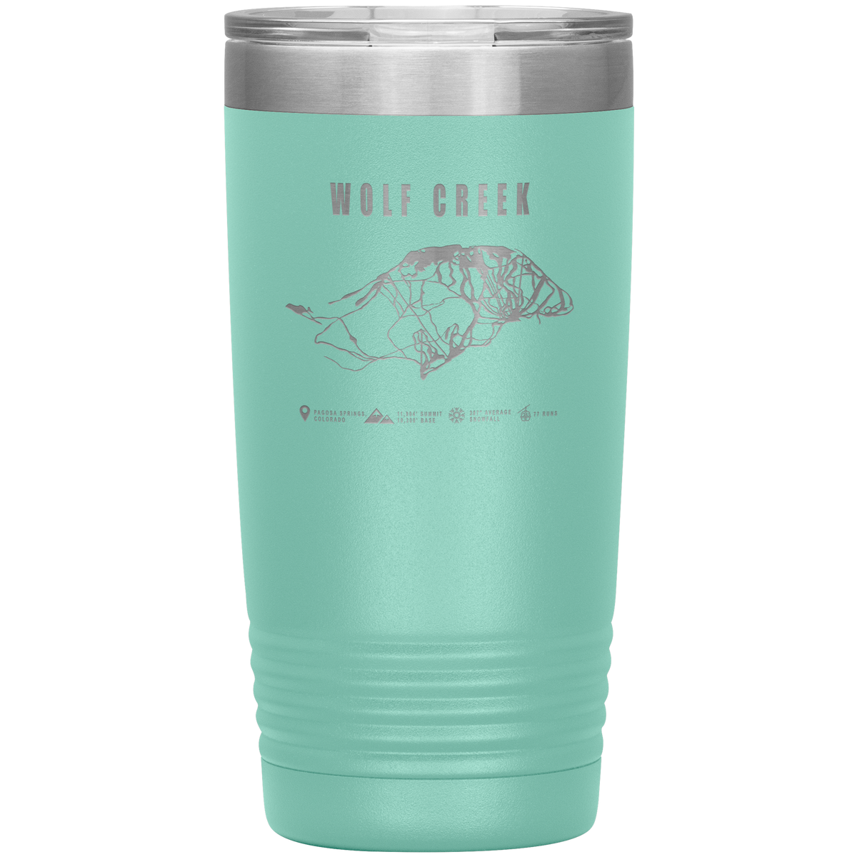 Wolf Creek Colorado Ski Trail Map 20oz Tumbler - Powderaddicts