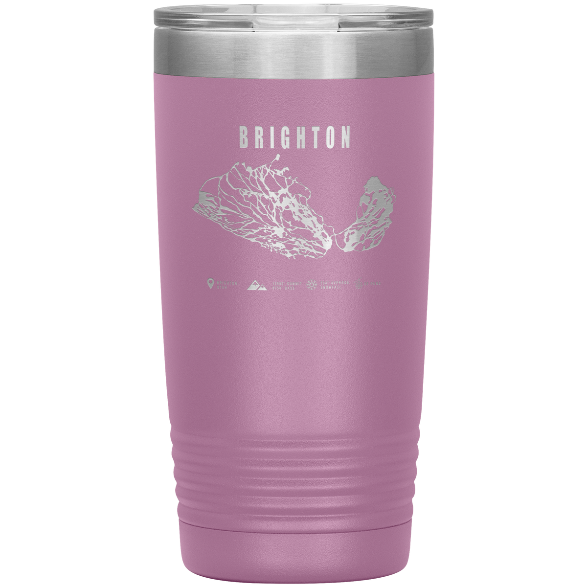 Brighton,Utah Ski Trail Map 20oz Tumbler - Powderaddicts